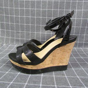 Gianni Bini Kinsley Black Wedge Heels